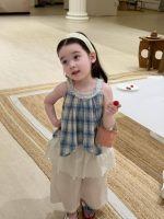 【80-130cm】トップスorスカート 女の子 チェック柄 ホルターネック
