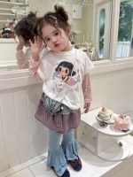 【90-150cm】Ｔシャツ 女の子 カートゥーン レイヤード かわいい