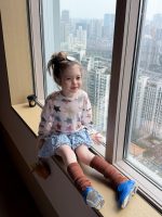 【90-150cm】トップス or スカート or パンツ 女の子 星柄 チェック柄 レイヤード風 - 画像 (3)