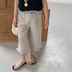 【80-130cm】ショートパンツ 女の子 チェック柄 フリル - 画像 (3)