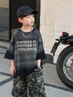 【90-150cm】半袖Ｔシャツorパンツ 男の子 カモフラ トレンド - 画像 (3)