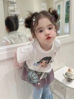 【90-150cm】Ｔシャツ 女の子 カートゥーン レイヤード かわいい - 画像 (4)