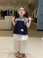 【80-130cm】半袖Ｔシャツorベストorスカート 女の子 フリル  ゆったり - 画像 (3)
