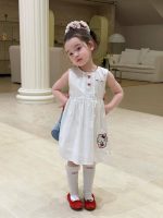 【80-130cm】ワンピース 女の子 かわいい アップリケ ノースリープ - 画像 (3)