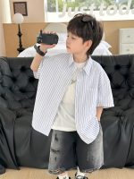 【90-120cm】シャツ 男の子 ストライプ ルーズ ファッション - 画像 (4)