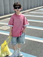 【90-140cm】半袖Ｔシャツorショートパンツ 男の子 デニム トレンド - 画像 (4)