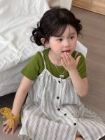 【90-140cm】半袖Ｔシャツorワンピース ストライプ シンプル - 画像 (4)