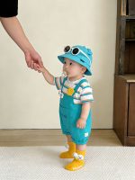 【66-100cm】ロンパース ベビー 半袖 かわいい ボーダー柄 - 画像 (5)