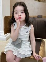 【80-130cm】ワンピース 女の子 ノースリーブ ティアード 韓国風 - 画像 (5)