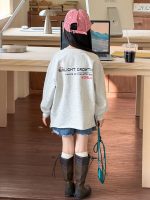 【100-170cm】長袖Ｔシャツ 女の子 ゆったり 英字プリント - 画像 (4)