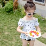 【90-130cm】水着 帽子付き フリル キュート スイムウェア - 画像 (6)