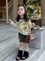 【90-150cm】トップスorショートパンツ 女の子 落青き カモフラ - 画像 (6)