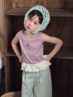 【90-140cm】ベスト 女の子 レース フリル ニット - 画像 (4)