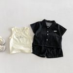 【73-100cm】ベストorセットアップ ベビー シンプル　通園・お出かけに