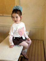 【90-150cm】トップス 女の子 レイヤード バタフライ かわいい - 画像 (6)