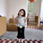 【90-150cm】トップスorパンツorセットアップ 女の子 ドット柄 レイヤード - 画像 (3)