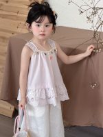 【90-140cm】ベスト 女の子 フリル かわいい ゆったり - 画像 (3)