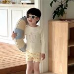 【85-135cm】水着 ロングスリーブ セパレート スイムウェア - 画像 (6)