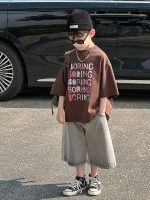 【90-160cm】半袖Ｔシャツ 男の子 英字 プリント カジュアル - 画像 (3)