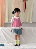 【90-140cm】トップス 女の子 2点セット レースフリル - 画像 (3)
