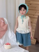 【90-140cm】ベスト 女の子 レース フリル ニット - 画像 (5)