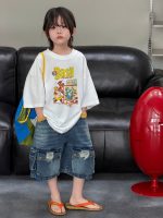 【100-150cm】Tシャツ ラウンドネック 半袖 プリント カジュアル