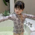 【90-140cm】水着 おしゃれ 長袖 スイムウェア - 画像 (4)