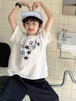【100-160cm】Tシャツ 半袖 韓国風 星プリント 絶妙バランスのTシャツ - 画像 (3)