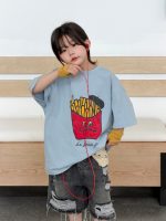【100-150cm】Tシャツ カジュアル プリント 半袖 配色 - 画像 (4)