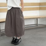 【100-170cm】ミディ丈スカート 女の子 韓国風 ガーリー ふんわり - 画像 (3)