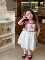 【80-130cm】ワンピース 女の子 チェック柄 レース ノースリープ - 画像 (4)