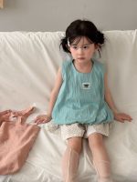 【90-140cm】ベスト 女の子 無地 ゆったり かわいい - 画像 (2)