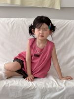 【90-140cm】ベスト 女の子 無地 ゆったり かわいい - 画像 (4)