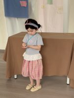【90-140cm】ハーフパンツ 女の子 チェック柄 ハーレムパンツ - 画像 (6)