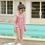 【80-135cm】水着 キュート 長袖 スイムウェア - 画像 (3)
