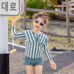 【90-140cm】水着 ストライプ フリル おしゃれ - 画像 (14)