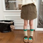 【100-170cm】ミニスカート 女の子 ポケット付き 韓国風 こなれ感 - 画像 (2)