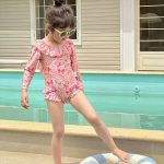 【80-135cm】水着 キュート 長袖 スイムウェア - 画像 (2)