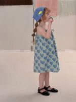 【90-140cm】ワンピース 女の子 ハート キャミソール おしゃれ - 画像 (3)