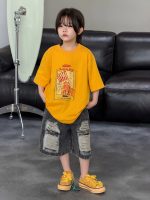 【100-150cm】Tシャツ ラウンドネック ゆったり プリント 半袖 - 画像 (6)