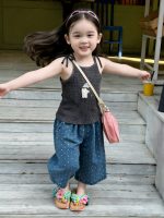 【90-150cm】トップスorパンツ 女の子 ドット柄 韓国風 - 画像 (5)