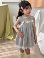 【90-140cm】ベストorキャミソールワンピース 女の子 レースフリル　スウィート - 画像 (4)