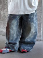 【100-160cm】ジーンズ デニム ボトムズ 星柄 ゆったり - 画像 (2)