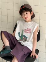 【100-160cm】ノースリーブTシャツ キッズ かわいいカートゥーン柄  動きやすさ抜群 - 画像 (2)