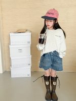 【100-170cm】ショートパンツ 女の子 デニム ダメージ風 カジュアル - 画像 (6)