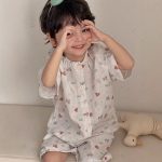 【90-160cm】ルームウェア 男の子 半袖 前開き カートゥーンプリント