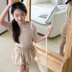 【80-130cm】ショートパンツ 女の子 花柄 ギャザー - 画像 (3)