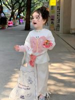【90-150cm】トップス 女の子 レイヤード バタフライ かわいい