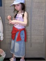 【90-150cm】ベストorパンツorセットアップ 女の子 リボン カジュアル - 画像 (3)