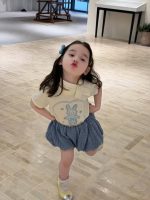 【80-130cm】半袖Ｔシャツorパンツ 女の子 フリル チェック柄 おしゃれ - 画像 (4)